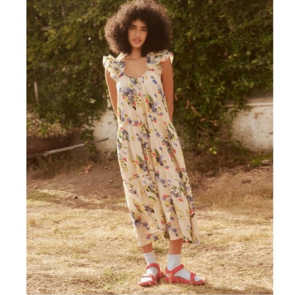 THE GREAT. The Dove Dress ~ Bright Grove Garden Floral Print XS/S - Picture 8 of 12
